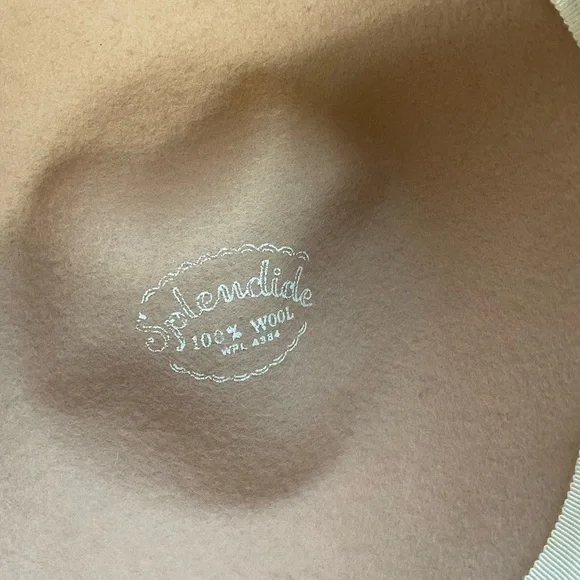 Vintage 80’s Spendide Designer’s Touch Wool Veiled Hat Taupe Netting USA - Picture 6 of 7